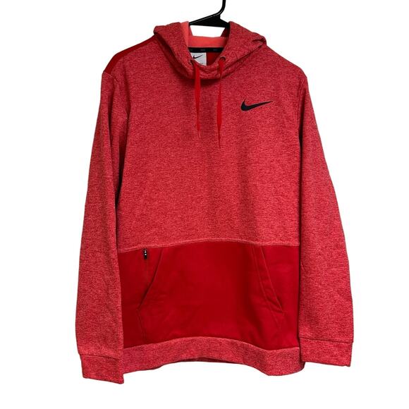 Nike Womens Size M Therma-Fit Two-Tone Cowl Neck Hoodie Extra Zip Pocket - Picture 2 of 6
